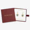 Jon Richard 14Ct Real Gold Plated Heart Birthstone Huggie Earrings- March - Gift Boxed
