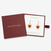 Jon Richard 14Ct Gold Plated Heart Birthstone Huggie Earrings - July - Gift Boxed