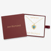 Jon Richard 14Ct Real Gold Plated Heart Birthstone Pendant - March - Gift Boxed