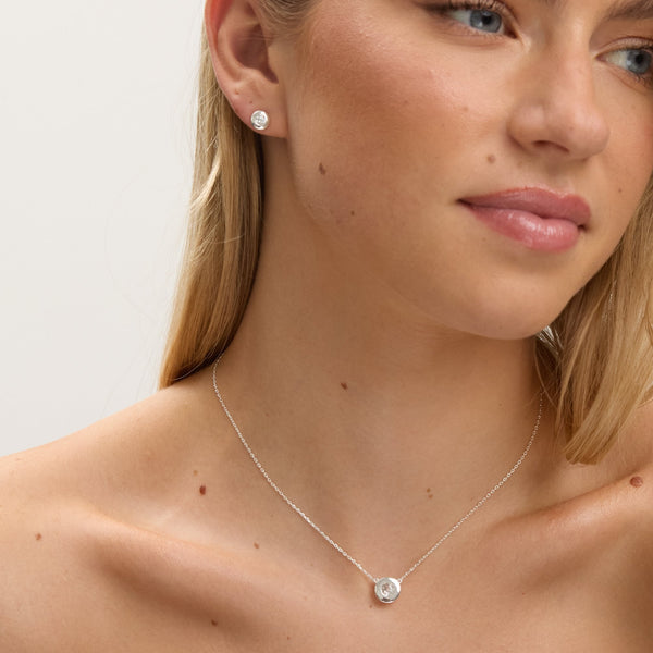 Jon Richard Silver Plated and Crystal Bezel Set - Gift Box