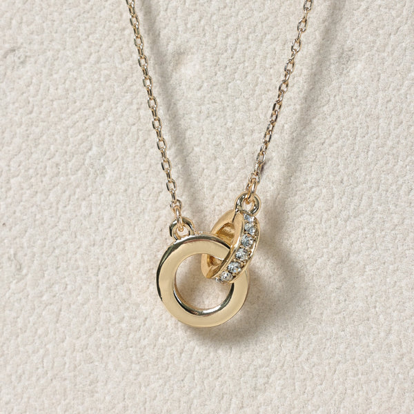 Jon Richard Gold Plated and Crystal Circle Link Trio Set - Gift Box