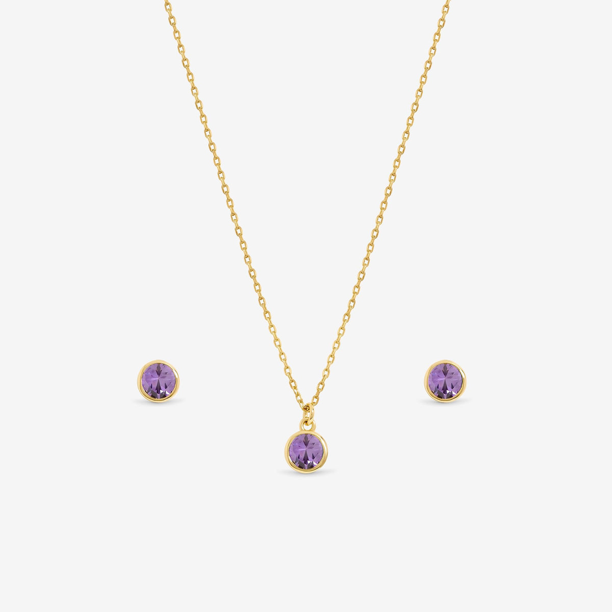 Jon Richard 14Ct Real Gold Plated Birthstone Bezel Set - December - Gift Boxed