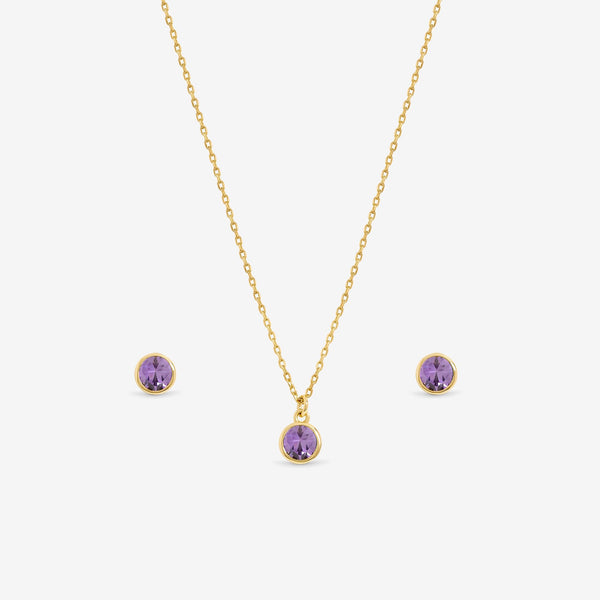 Jon Richard 14Ct Real Gold Plated Birthstone Bezel Set - December - Gift Boxed