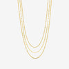 Jon Richard Gold Plated Waterproof Multirow Necklace - Pack of 3