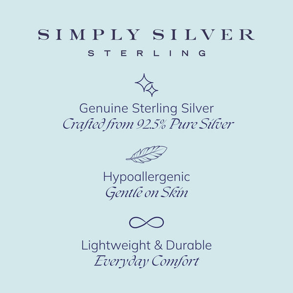 Simply Silver Sterling Silver 925 Personalised Beaded Heart Pendant