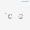 Jon Richard Platinum Plated Waterproof Bezel Stud Earrings