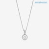 Jon Richard Sterling Silver Plated Waterproof Bezel Pendant