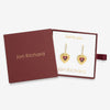 Jon Richard 14Ct Real Gold Plated Heart Birthstone Huggie Earrings - January - Gift Boxed