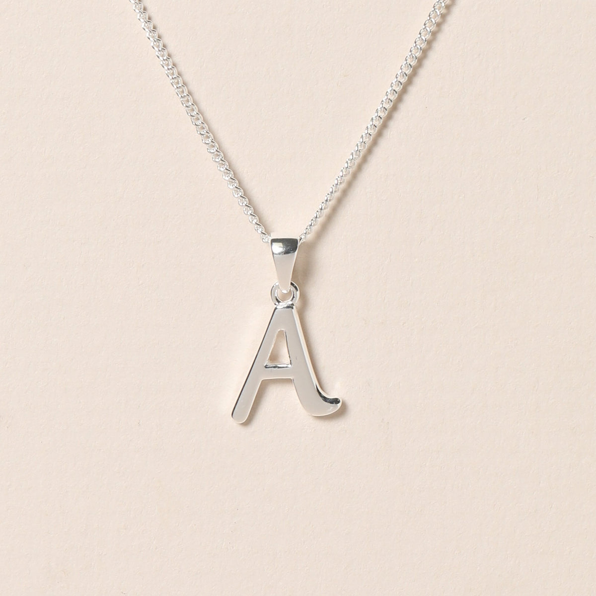 Simply Silver Sterling Silver 925 Initial Pendant - A