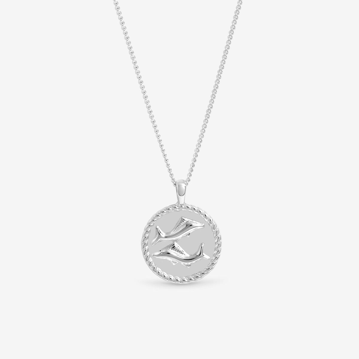 Simply Silver Sterling Silver 925 Zodiac Horoscope Pendant - Pisces