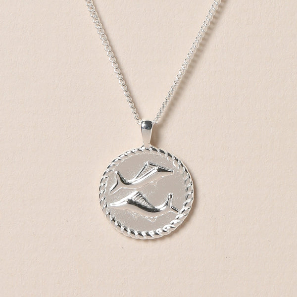 Simply Silver Sterling Silver 925 Zodiac Horoscope Pendant - Pisces