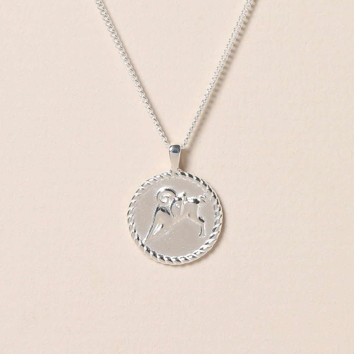 Simply Silver Sterling Silver 925 Zodiac Horoscope Pendant - Aries