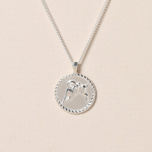 Simply Silver Sterling Silver 925 Zodiac Horoscope Pendant - Aries