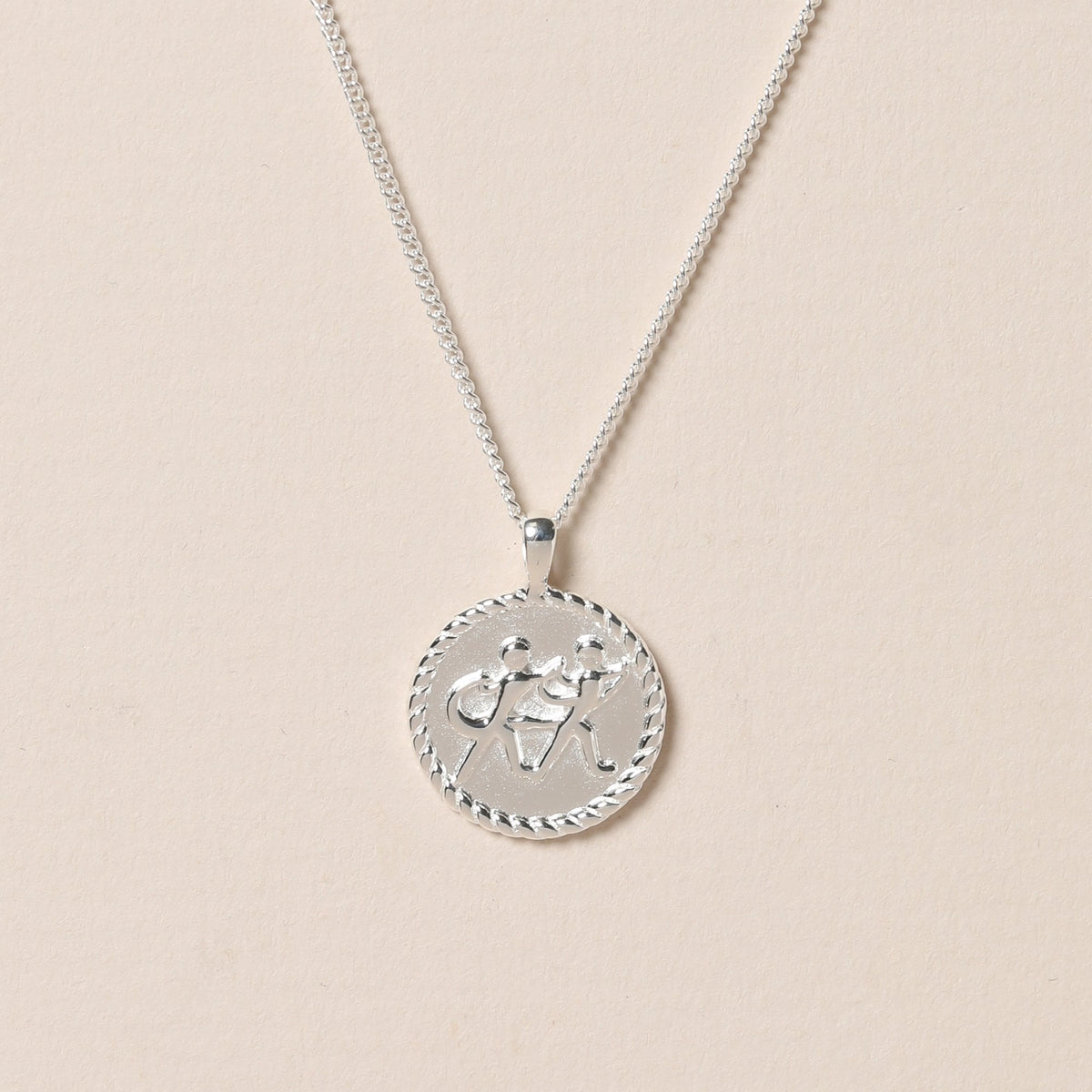 Simply Silver Sterling Silver 925 Zodiac Horoscope Pendant - Gemini