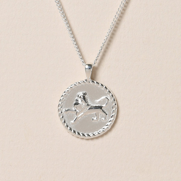 Simply Silver Sterling Silver 925 Zodiac Horoscope Pendant - Leo