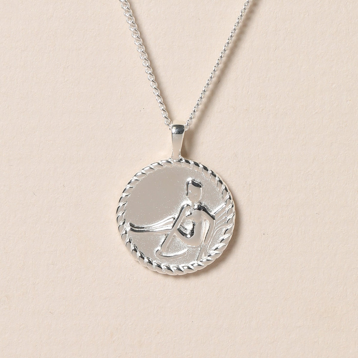 Simply Silver Sterling Silver 925 Zodiac Horoscope Pendant - Virgo