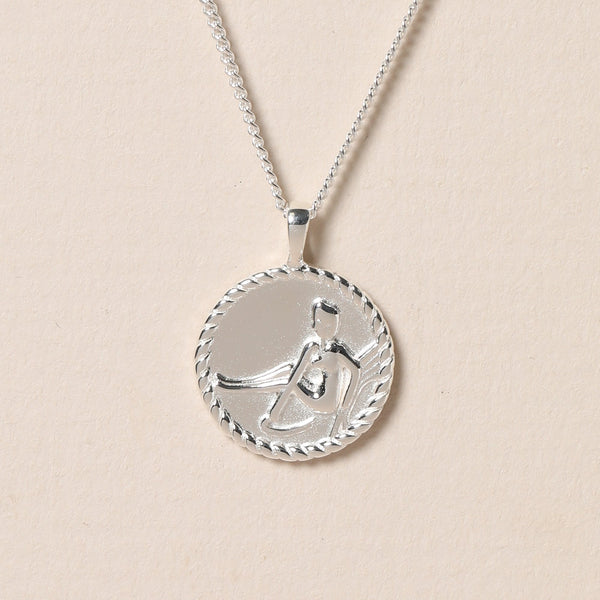 Simply Silver Sterling Silver 925 Zodiac Horoscope Pendant - Virgo