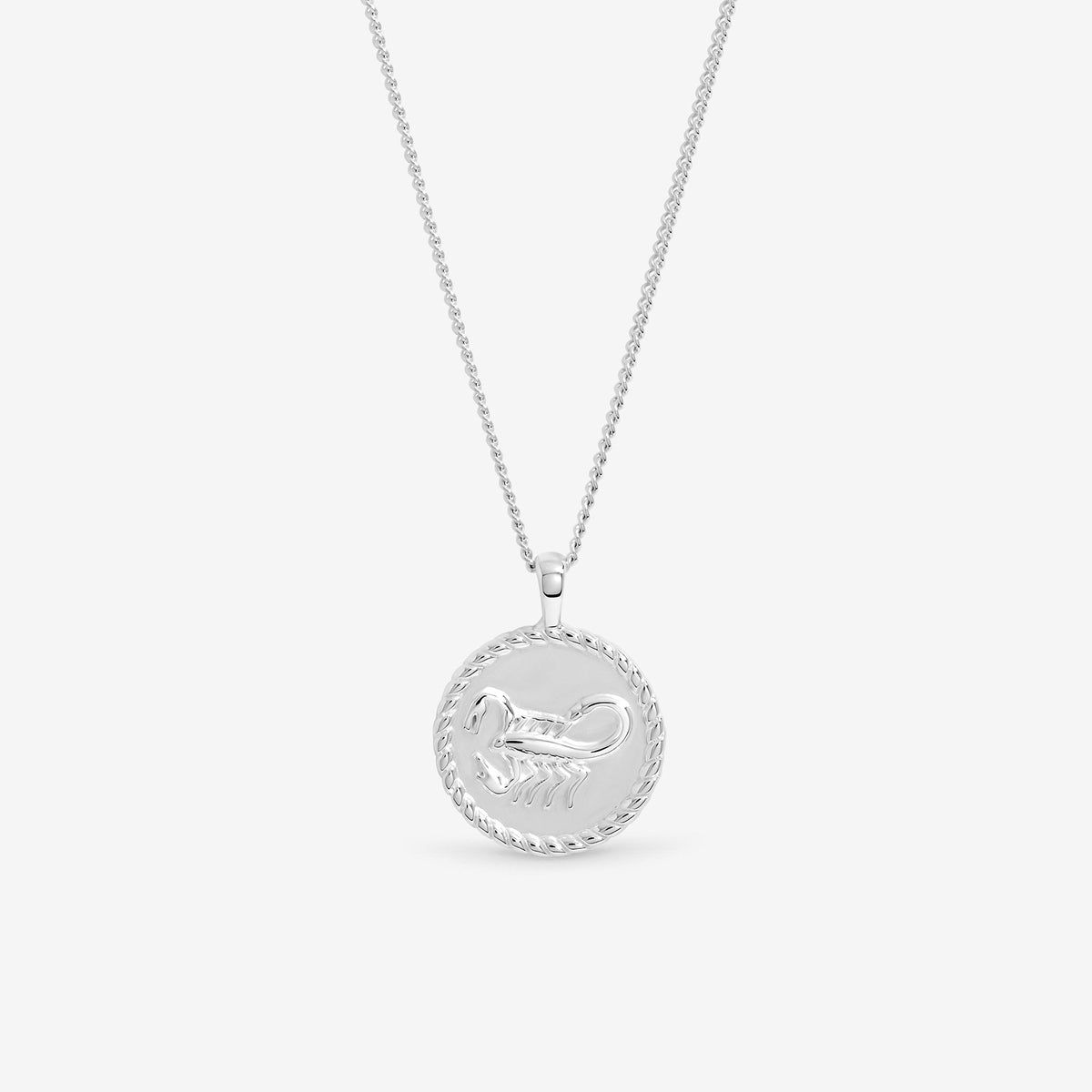 Simply Silver Sterling Silver 925 Zodiac Horoscope Pendant - Scorpio