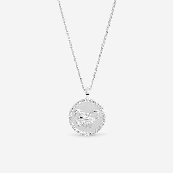 Simply Silver Sterling Silver 925 Zodiac Horoscope Pendant - Scorpio