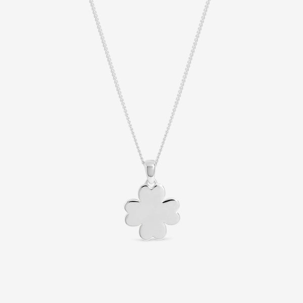 Simply Silver Sterling Silver 925 Personalised Clover Pendant