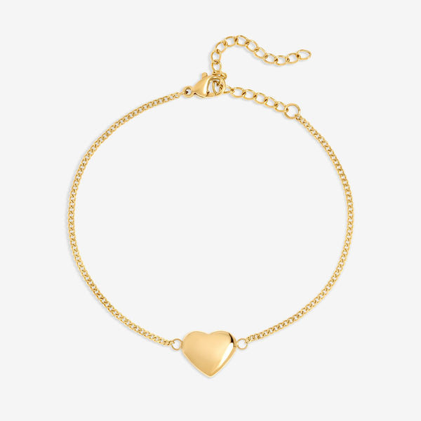 Jon Richard Gold Plated Waterproof Mini Heart Bracelet