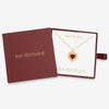 Jon Richard 14Ct Real Gold Plated Heart Birthstone Pendant - July - Gift Boxed