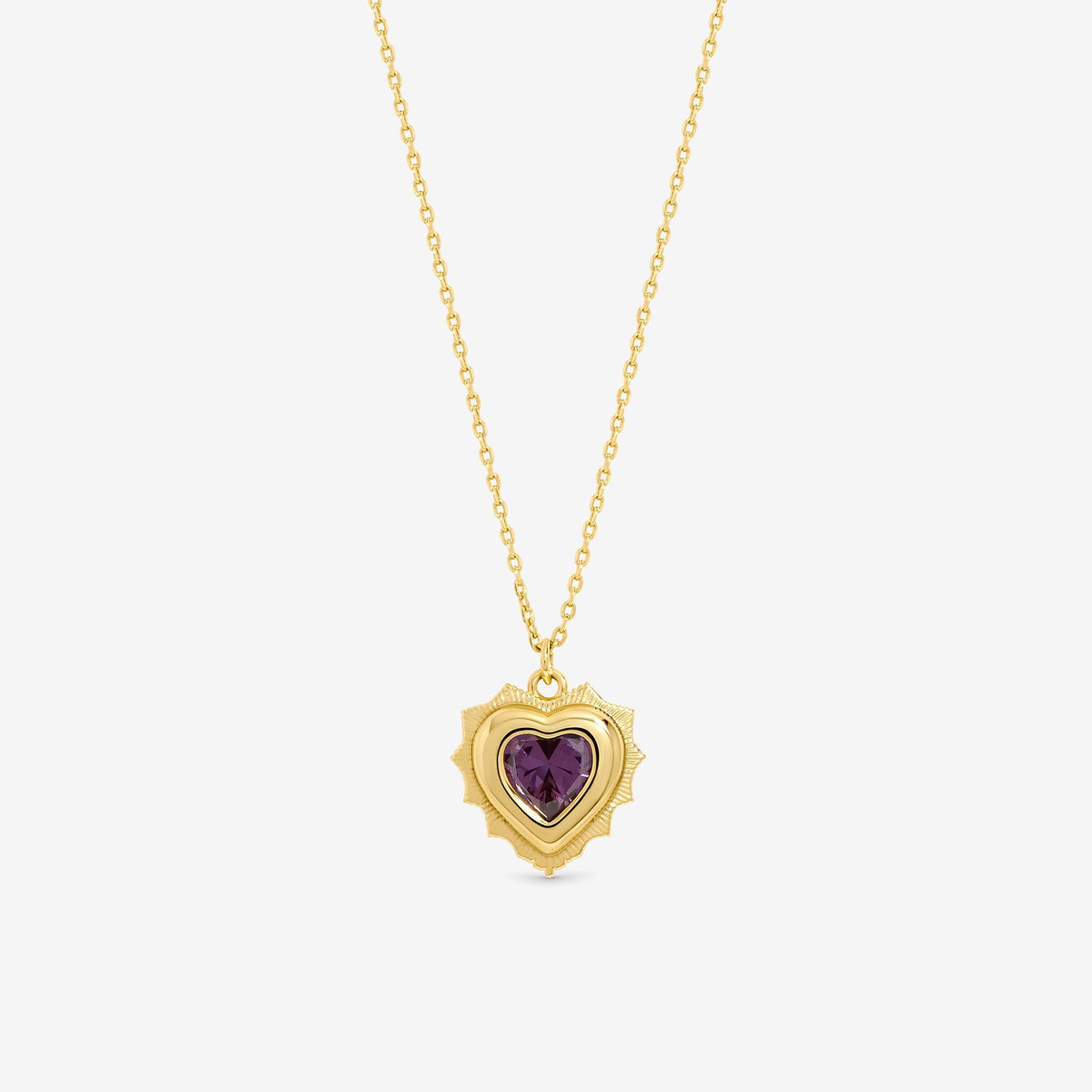Jon Richard 14Ct Real Gold Plated Heart Birthstone Pendant - December - Gift Boxed