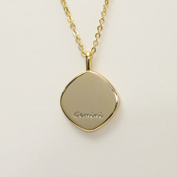 Jon Richard Gold Plated Molten Horoscope Pendant - Gemini