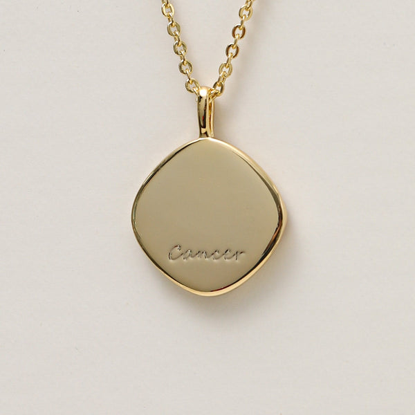 Jon Richard Gold Plated Molten Horoscope Pendant - Cancer