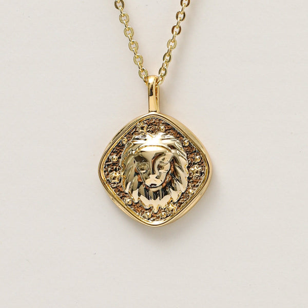 Jon Richard Gold Plated Molten Horoscope Pendant - Leo