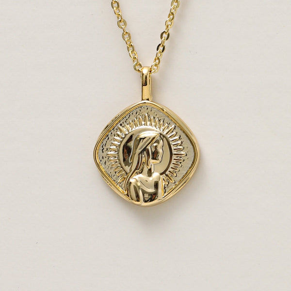 Jon Richard Gold Plated Molten Horoscope Pendant - Virgo