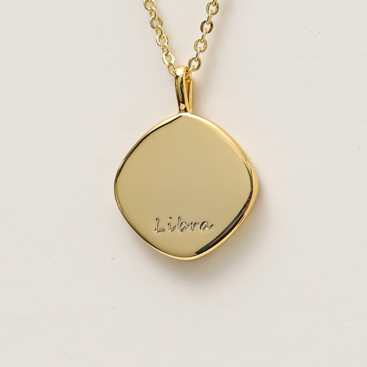 Jon Richard Gold Plated Molten Horoscope Pendant - Libra