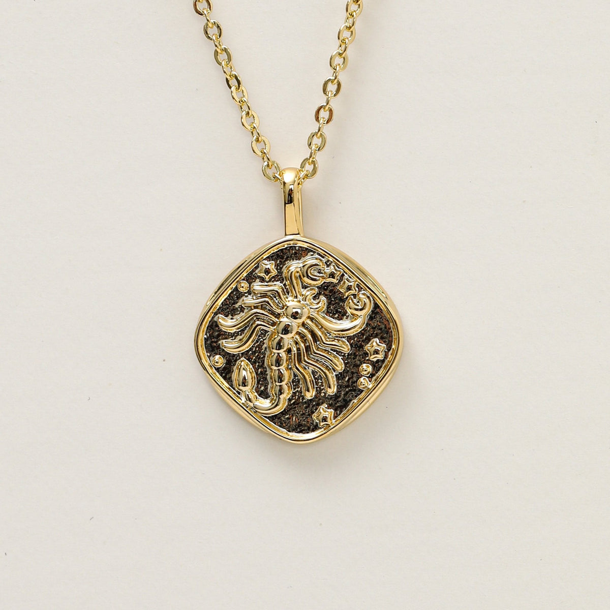 Jon Richard Gold Plated Molten Horoscope Pendant - Scorpio