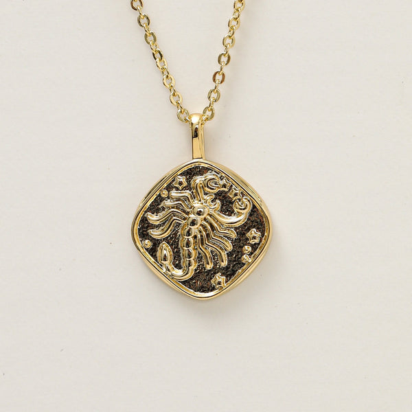 Jon Richard Gold Plated Molten Horoscope Pendant - Scorpio
