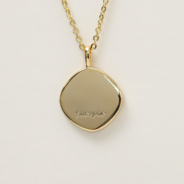 Jon Richard Gold Plated Molten Horoscope Pendant - Scorpio