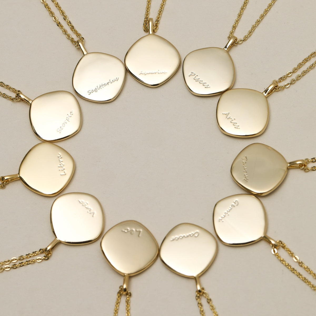 Jon Richard Gold Plated Molten Horoscope Pendant - Sagittarius