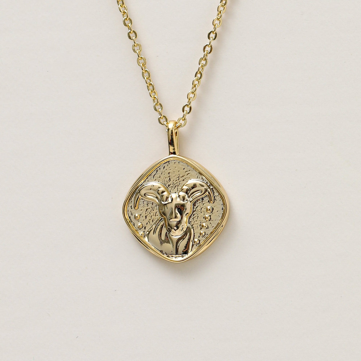 Jon Richard Gold Plated Molten Horoscope Pendant - Capricorn
