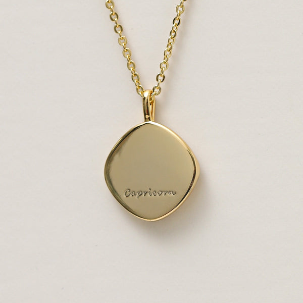 Jon Richard Gold Plated Molten Horoscope Pendant - Capricorn