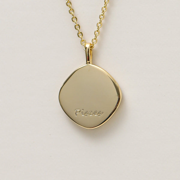 Jon Richard Gold Plated Molten Horoscope Pendant - Pisces