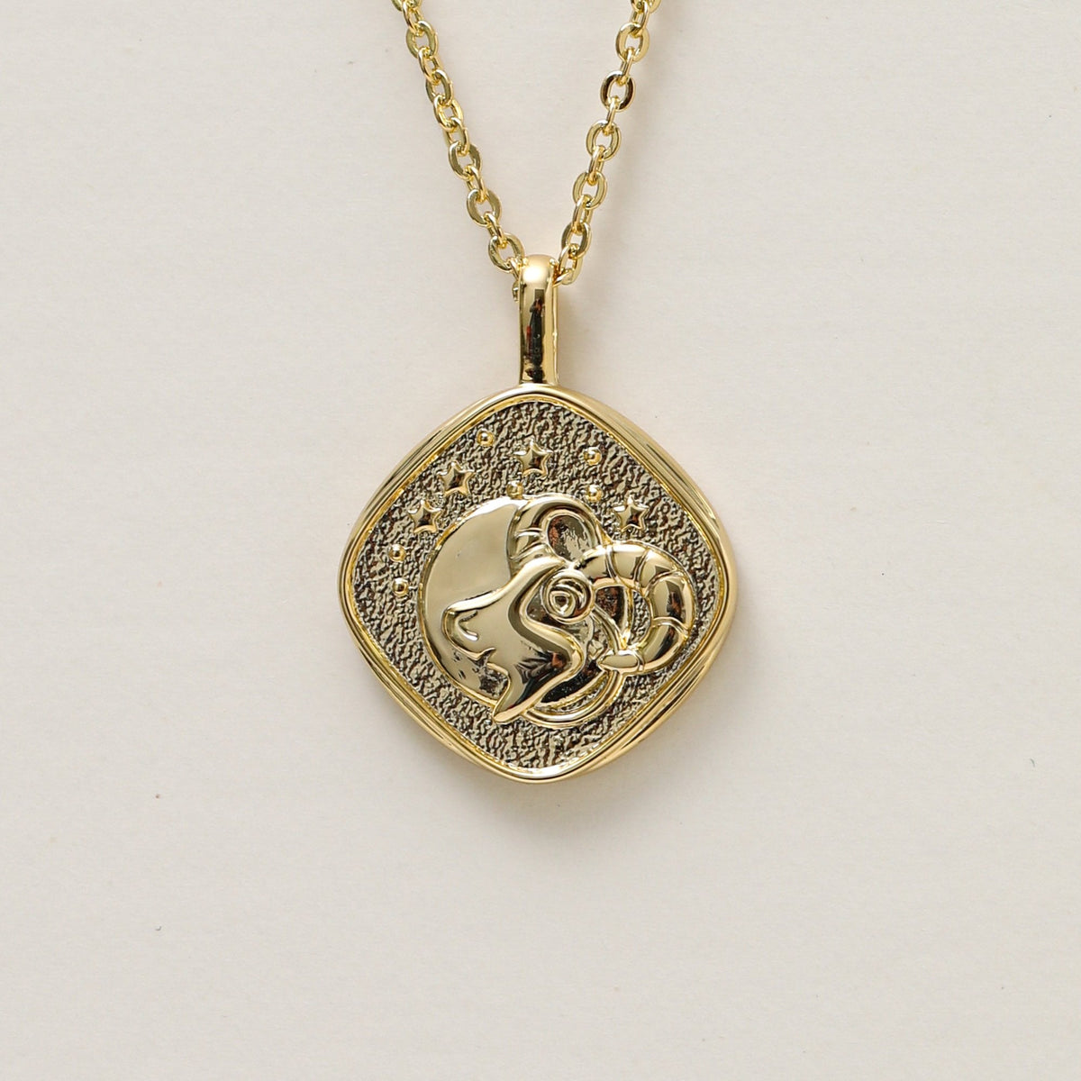 Jon Richard 18Ct Real Gold Plated Molten Horoscope Pendant - Aries