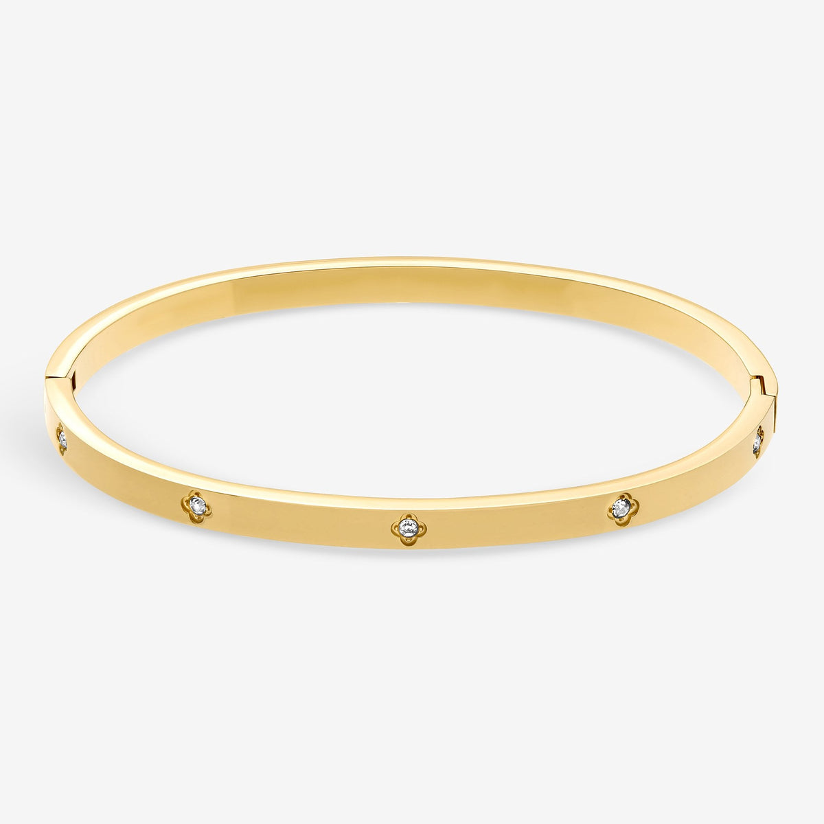 Jon Richard Gold Plated Waterproof Clover Bangle