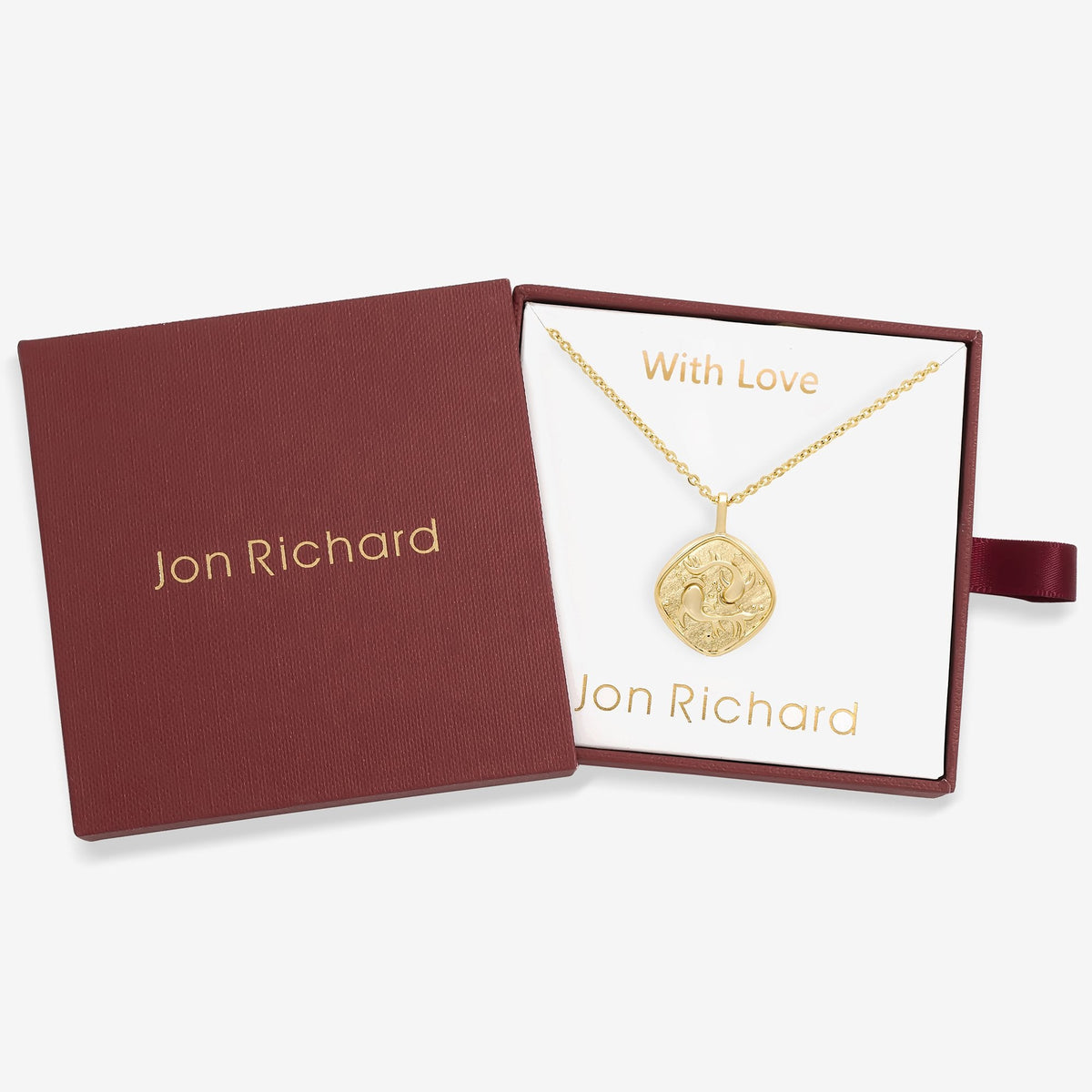 Jon Richard Gold Plated Molten Horoscope Pendant - Pisces