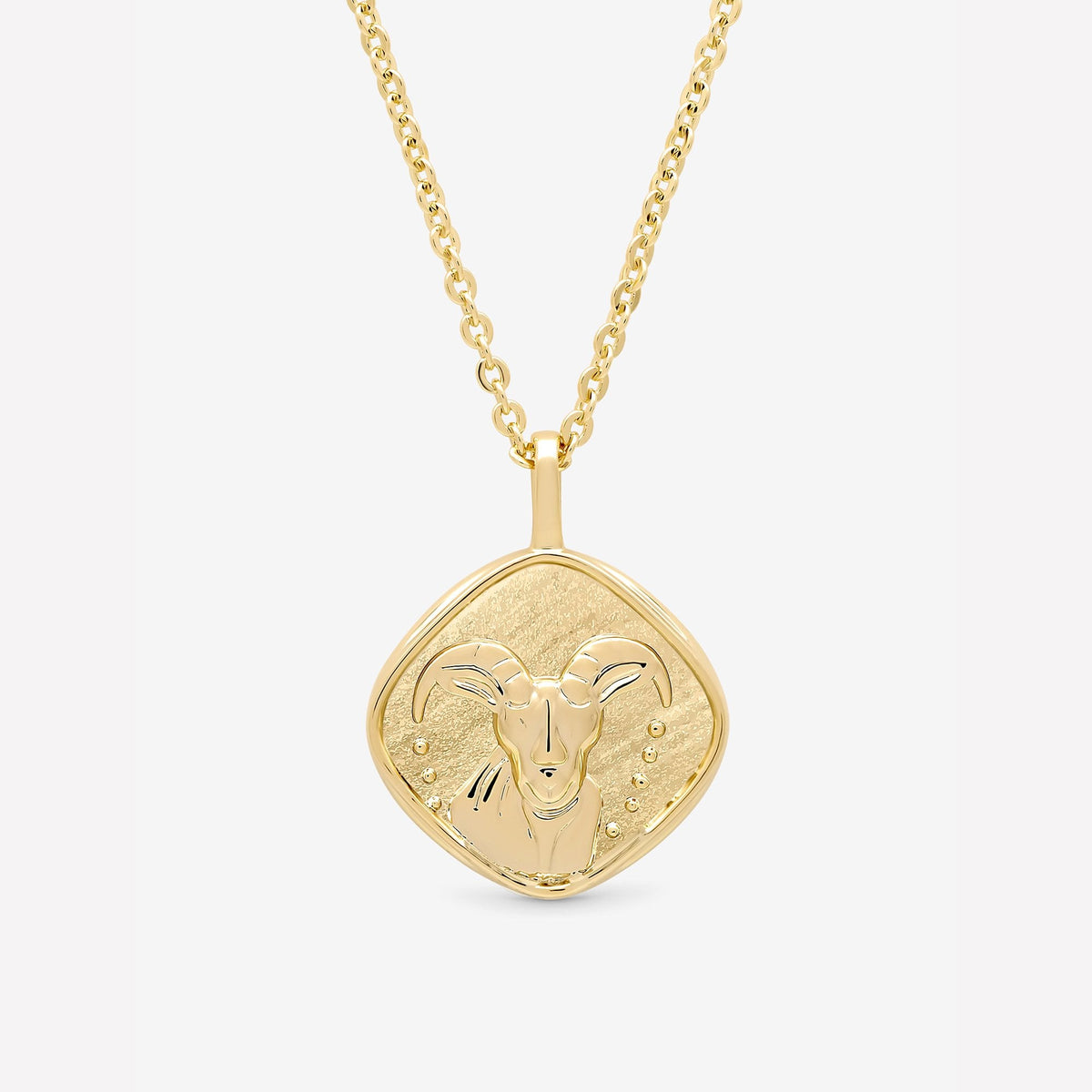 Jon Richard Gold Plated Molten Horoscope Pendant - Capricorn