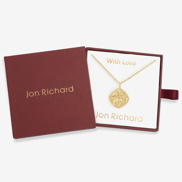 Jon Richard Gold Plated Molten Horoscope Pendant - Sagittarius