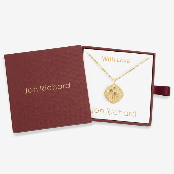 Jon Richard Gold Plated Molten Horoscope Pendant - Scorpio