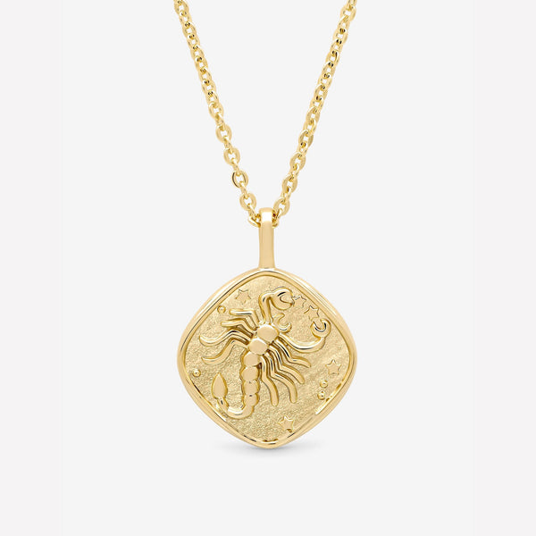 Jon Richard Gold Plated Molten Horoscope Pendant - Scorpio