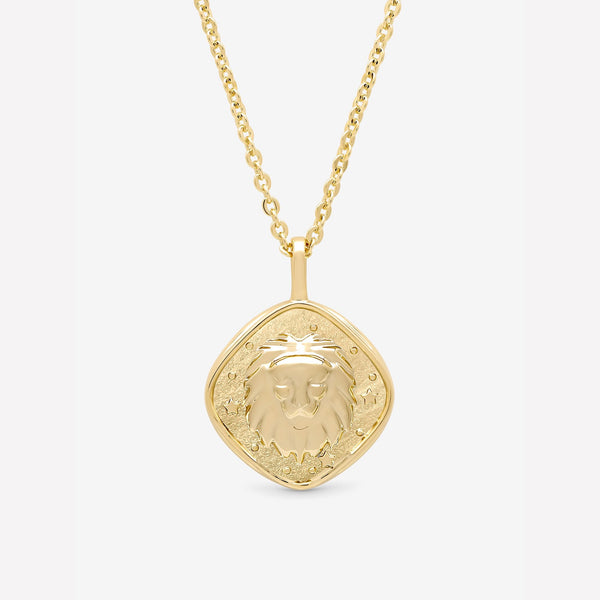 Jon Richard Gold Plated Molten Horoscope Pendant - Leo