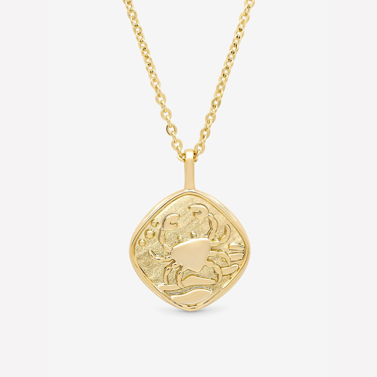 Jon Richard Gold Plated Molten Horoscope Pendant - Cancer