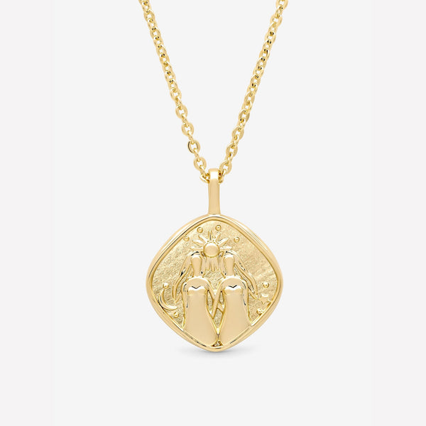 Jon Richard Gold Plated Molten Horoscope Pendant - Gemini