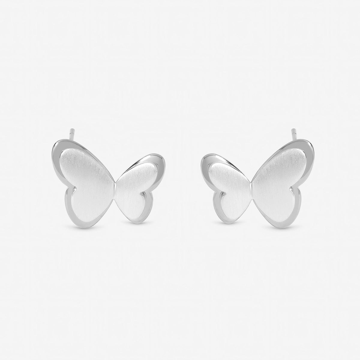 Inicio Sterling Silver Satin Butterfly Earrings